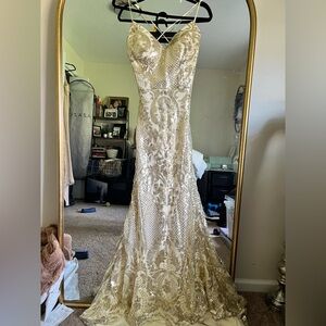 Elegant Gold Sequin Gown